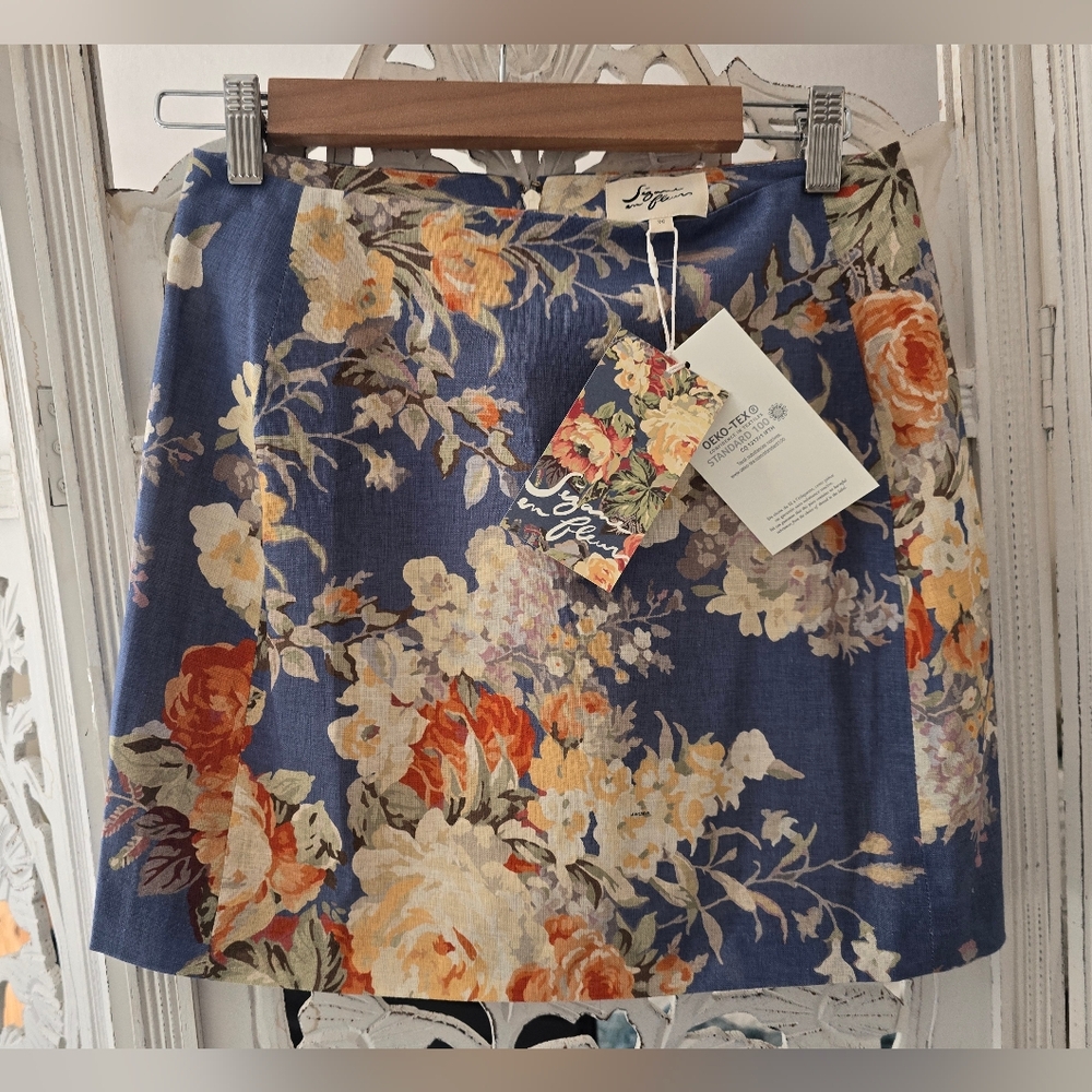 NWT Sezane en Fleurs Malia Mini Skirt size 36
